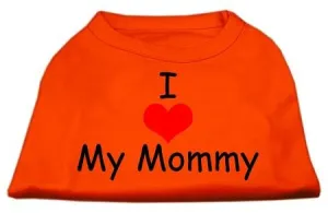 I Love My Mommy Screen Print Shirts Orange Sm (10)