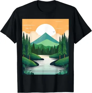 Minimalist mountain landscape T-Shirt