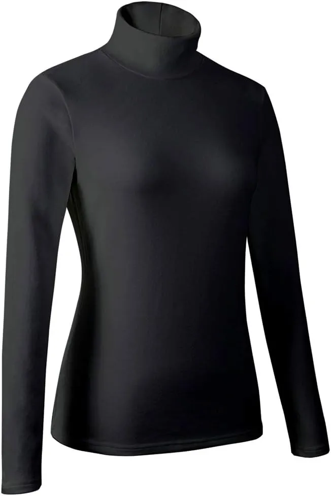 Women's Basic Turtleneck Long Sleeve T-Shirt Plain Fitted Slim Cotton Tops